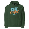 Unisex eco raglan hoodie, Bottle Green, front view