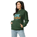 Unisex eco raglan hoodie, Bottle Green, left front view