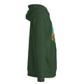 Unisex eco raglan hoodie, Bottle Green, right view