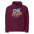 Unisex eco raglan hoodie, Burgundy, front view