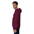 Unisex eco raglan hoodie, Burgundy, left view