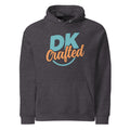 Unisex eco raglan hoodie, Charcoal Melange, front view
