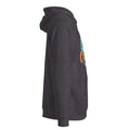 Unisex eco raglan hoodie, Charcoal Melange, right view