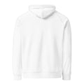 Unisex eco raglan hoodie, White, back view