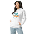 Unisex eco raglan hoodie, White, left front view