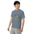 Unisex garment-dyed heavyweight t-shirt, Blue Jean, left front view