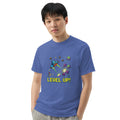Unisex garment-dyed heavyweight t-shirt, Mystic Blue, front view