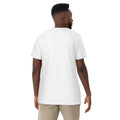Unisex garment-dyed heavyweight t-shirt, White, back view