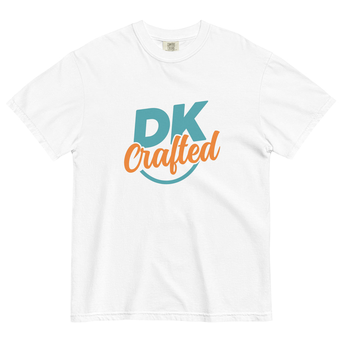 Unisex garment-dyed heavyweight t-shirt, White, front view