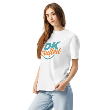 Unisex garment-dyed heavyweight t-shirt, White, left front view