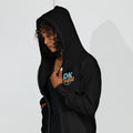 Unisex heavy blend zip hoodie, Black, front view