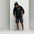 Unisex heavy blend zip hoodie, Black, front view