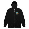 Unisex heavy blend zip hoodie, Black, front view