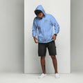 Unisex heavy blend zip hoodie, Carolina Blue, front view