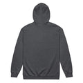 Unisex heavy blend zip hoodie, Dark Heather, back view