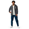 Unisex heavy blend zip hoodie, Dark Heather, front view