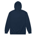Unisex heavy blend zip hoodie, Navy, back view