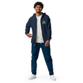 Unisex heavy blend zip hoodie, Navy, front view