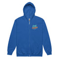 Unisex heavy blend zip hoodie, Royal, front view