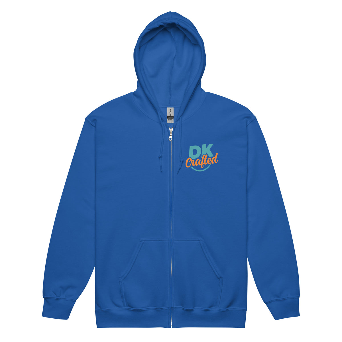 Unisex heavy blend zip hoodie, Royal, front view
