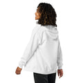Unisex heavy blend zip hoodie, White, back view