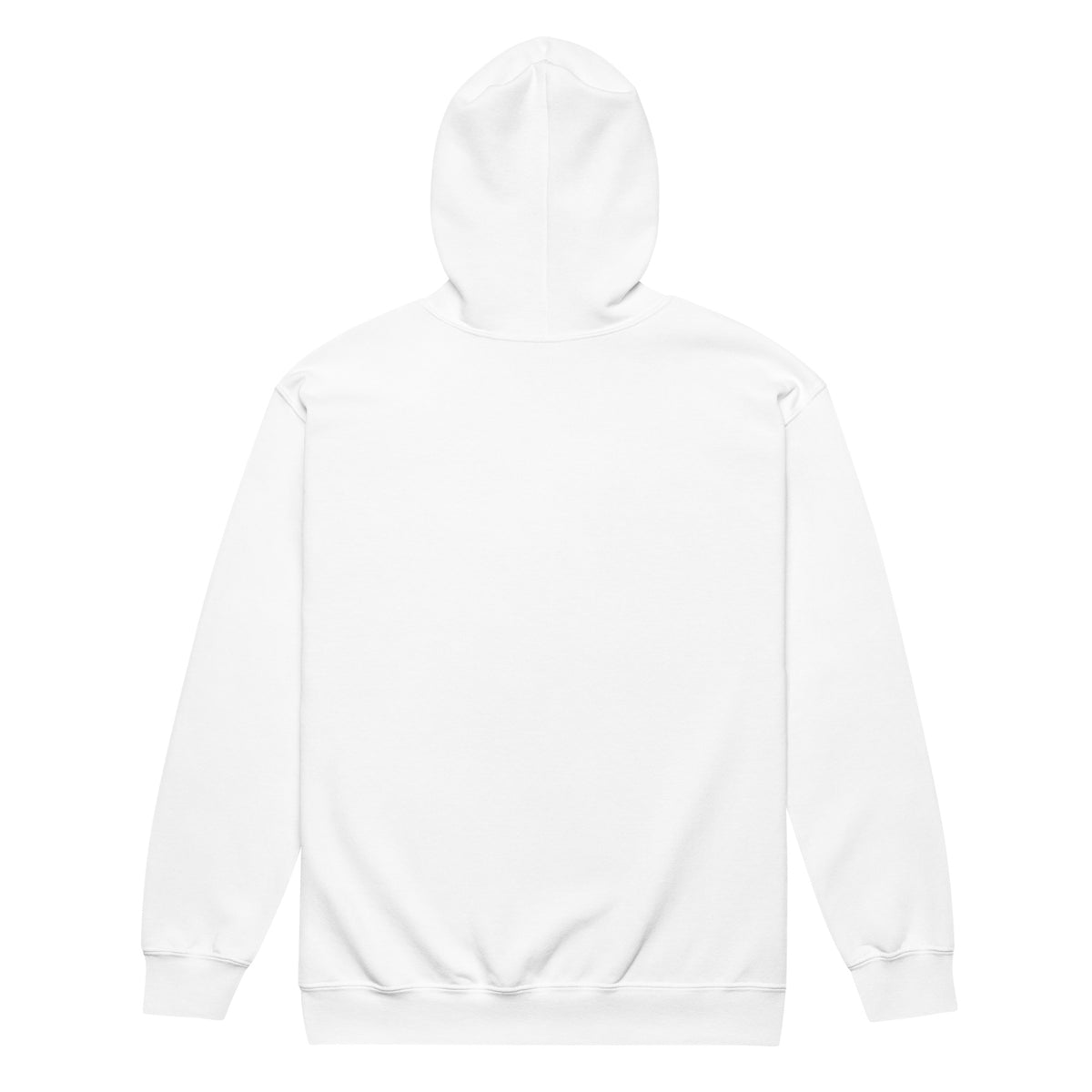 Unisex heavy blend zip hoodie, White, back view