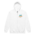 Unisex heavy blend zip hoodie, White, front view