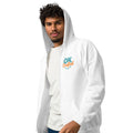 Unisex heavy blend zip hoodie, White, left front view