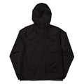 Unisex lightweight zip up windbreaker, Black, back view