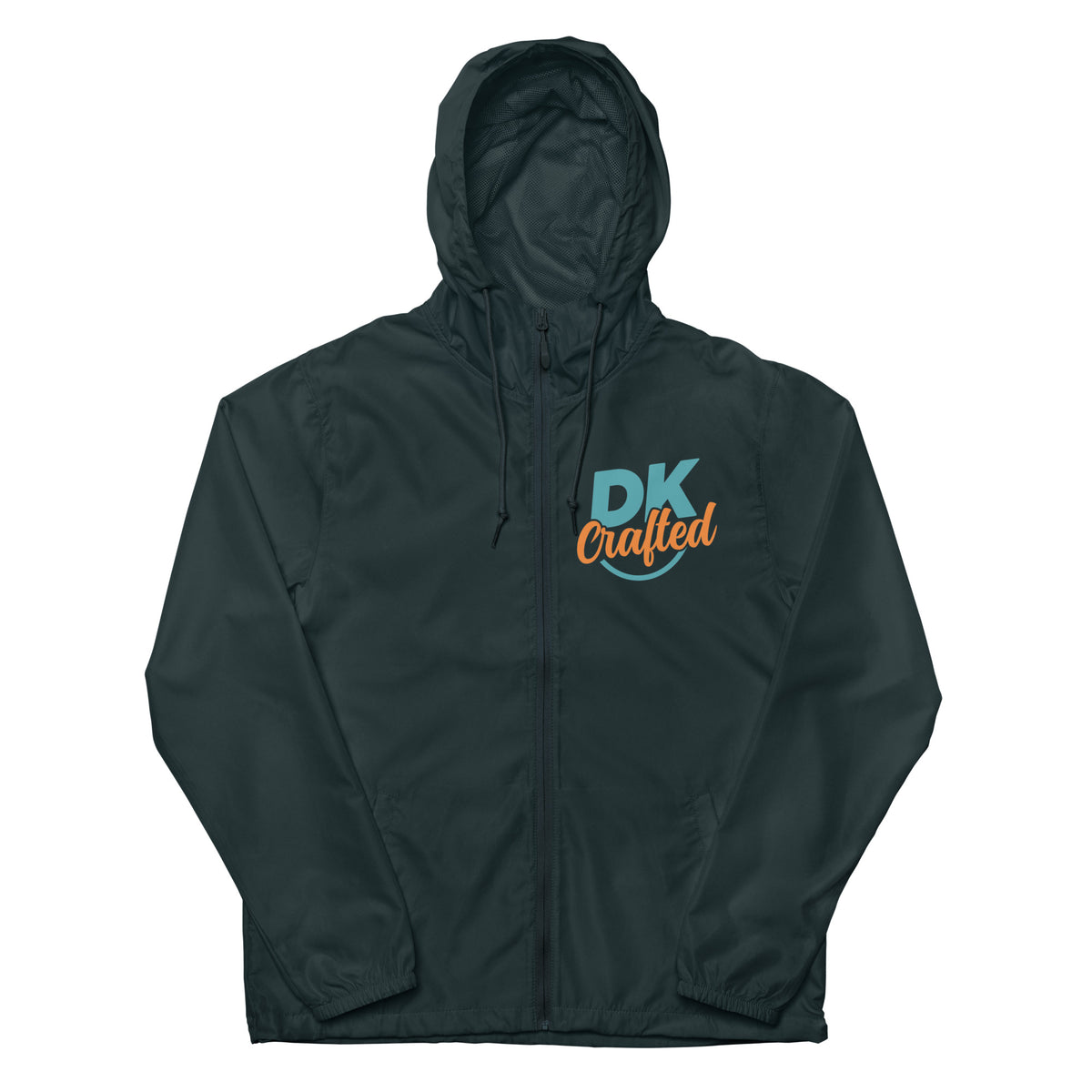 Unisex lightweight zip up windbreaker, Classic Navy, front view