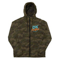 Unisex lightweight zip up windbreaker, Forest Camo, front view