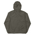 Unisex lightweight zip up windbreaker, Graphite, back view