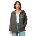 Unisex lightweight zip up windbreaker, Graphite, front view