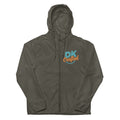 Unisex lightweight zip up windbreaker, Graphite, front view