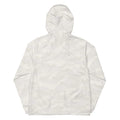 Unisex lightweight zip up windbreaker, White Camo, back view