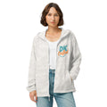 Unisex lightweight zip up windbreaker, White Camo, front view