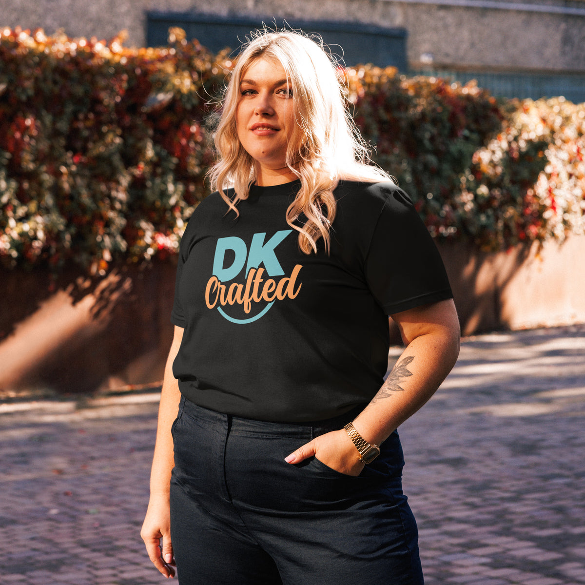 Unisex organic cotton t-shirt, Black, front view