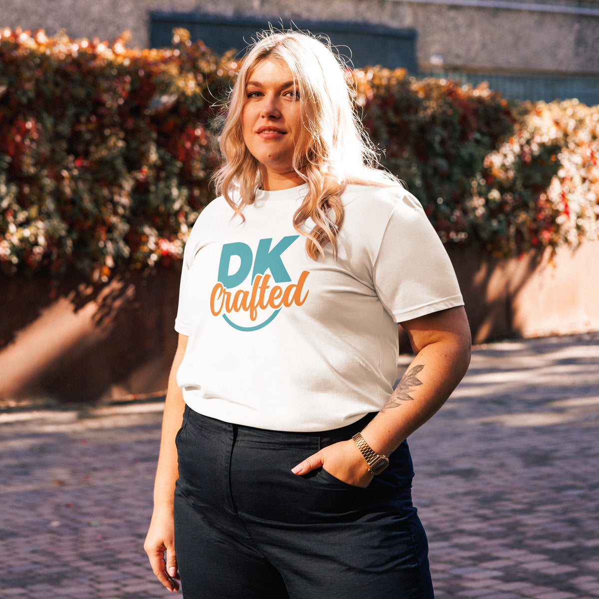 Unisex organic cotton t-shirt, White, front view