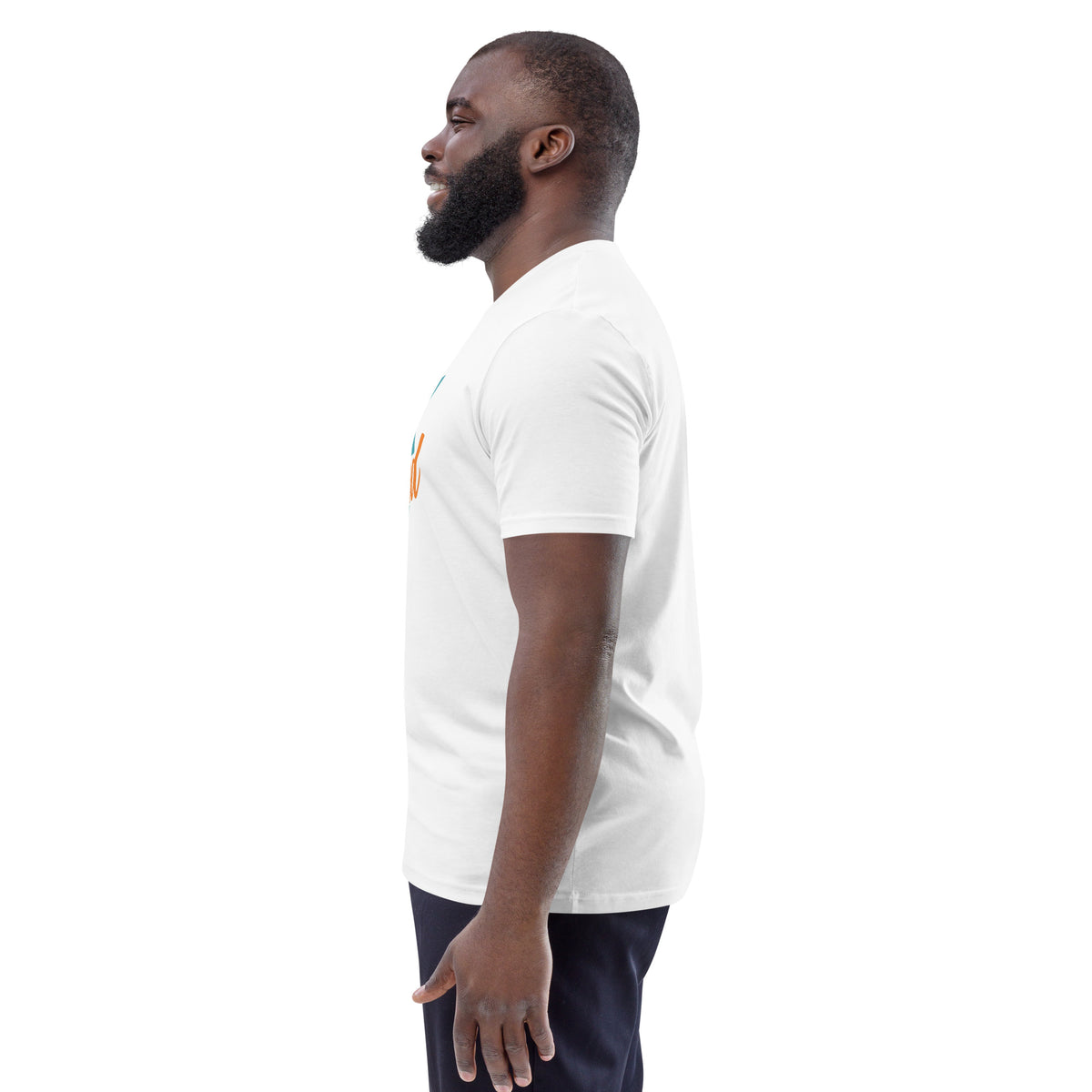 Unisex organic cotton t-shirt, White, left side view