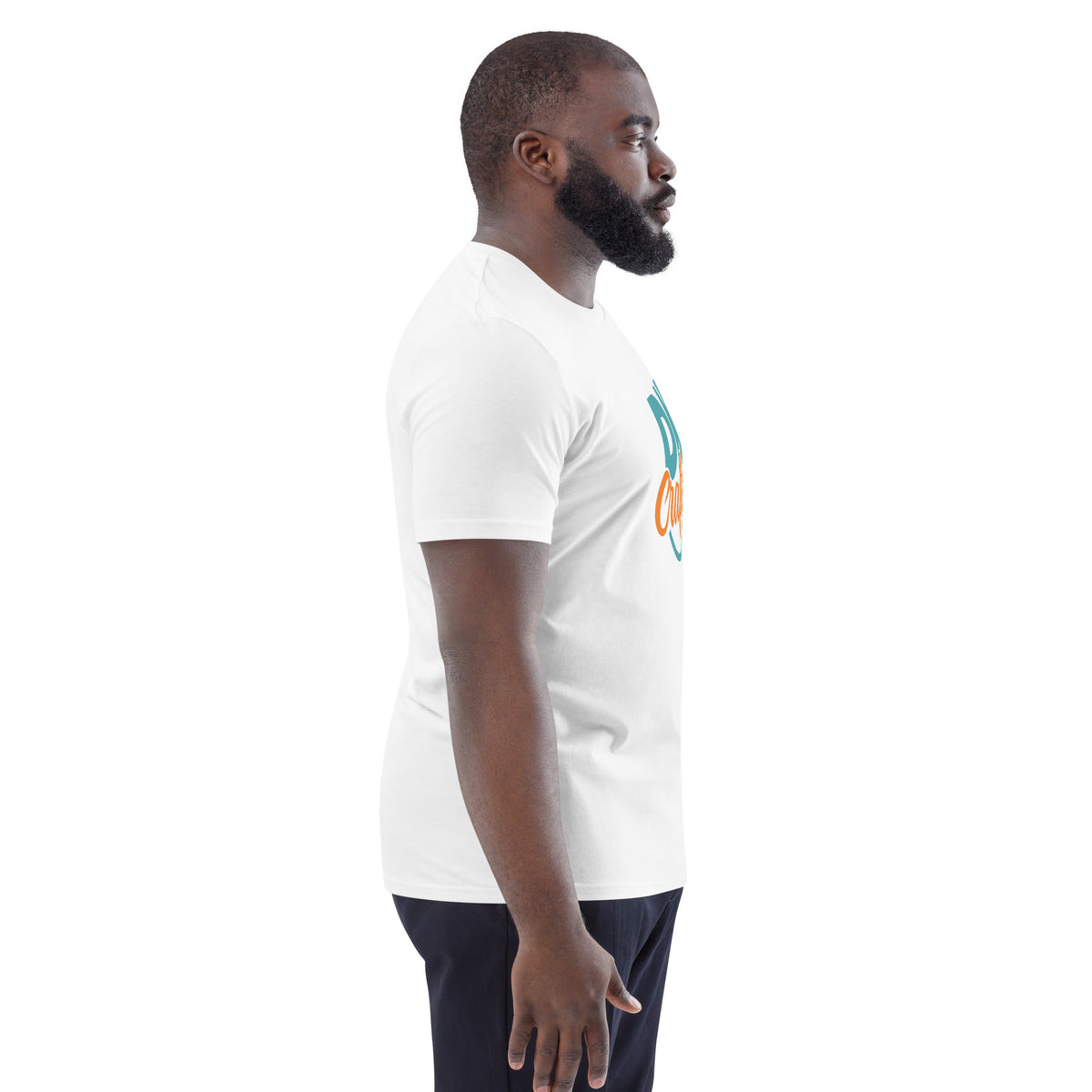 Unisex organic cotton t-shirt, White, right side view