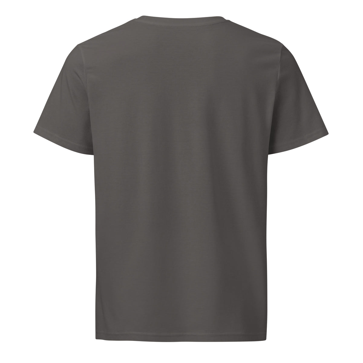 Unisex organic mid-light t-shirt, Anthracite, back view