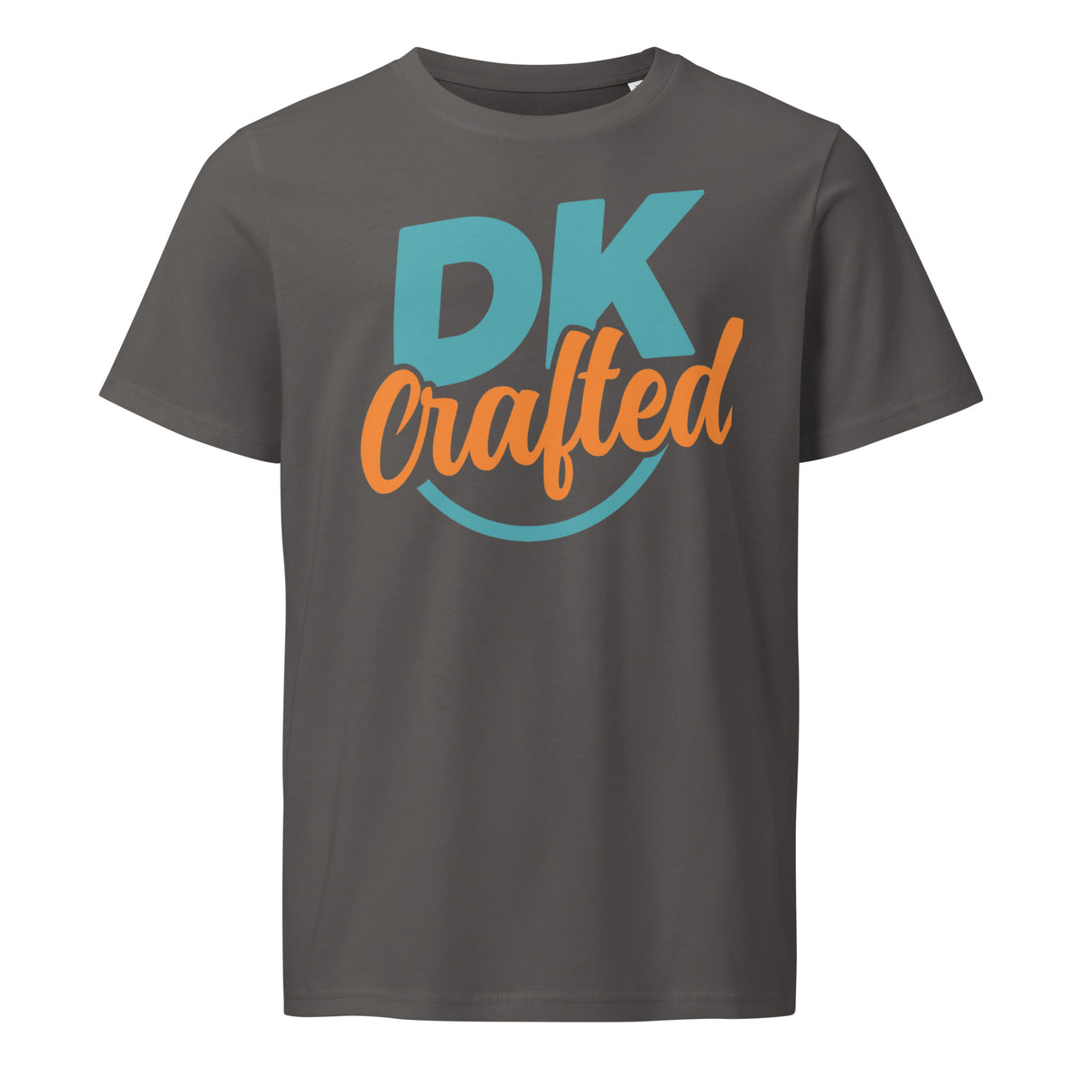Unisex organic mid-light t-shirt, Anthracite, front view