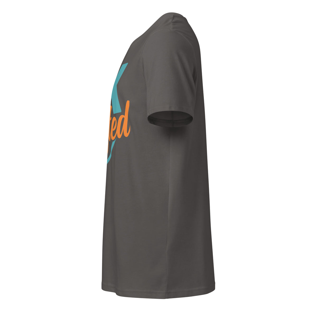 Unisex organic mid-light t-shirt, Anthracite, left side view