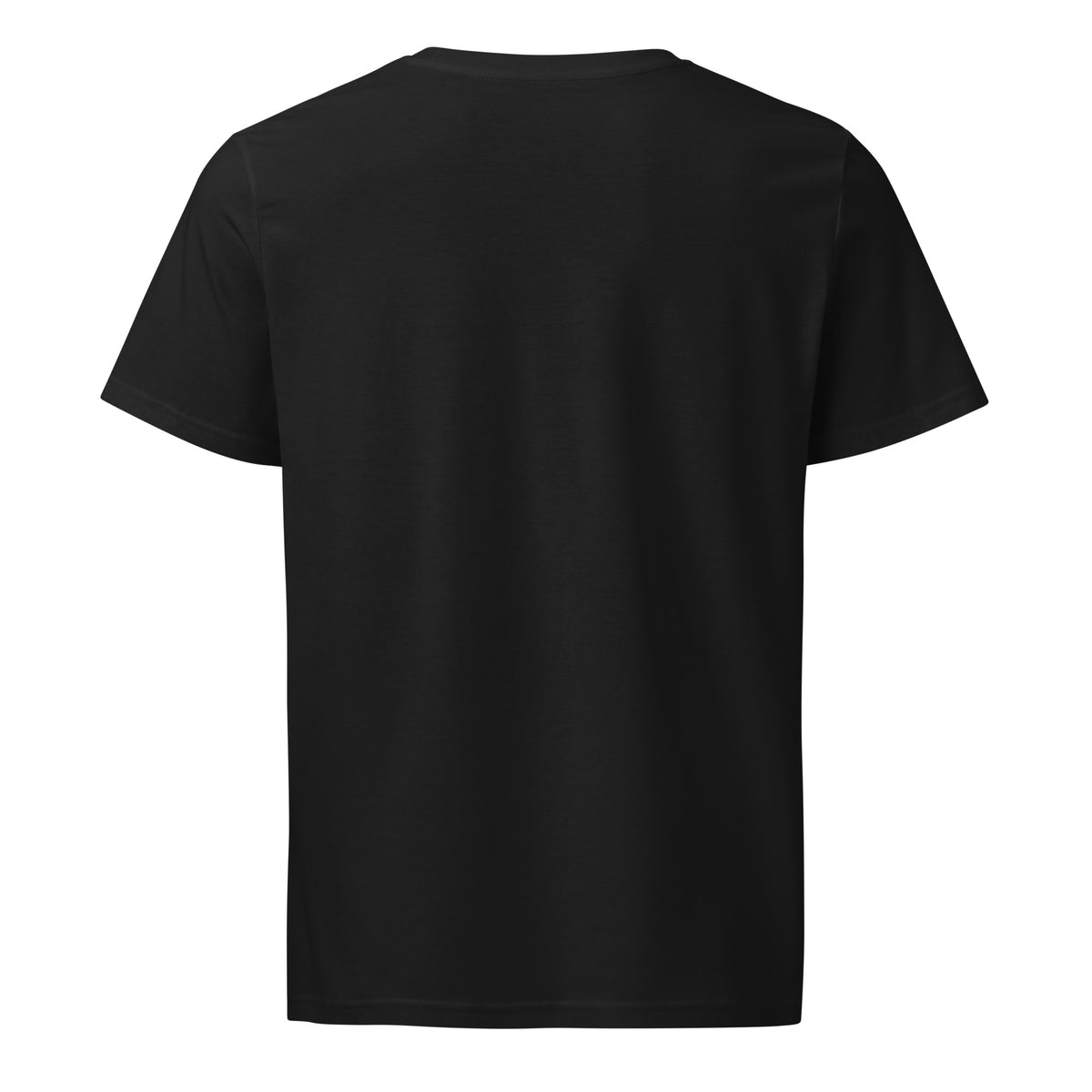 Unisex organic mid-light t-shirt, Black, back view