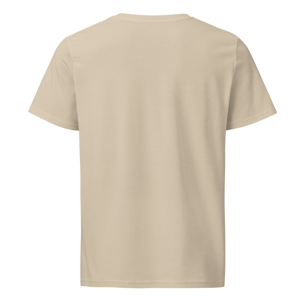 Unisex organic mid-light t-shirt, Desert Dust, back view