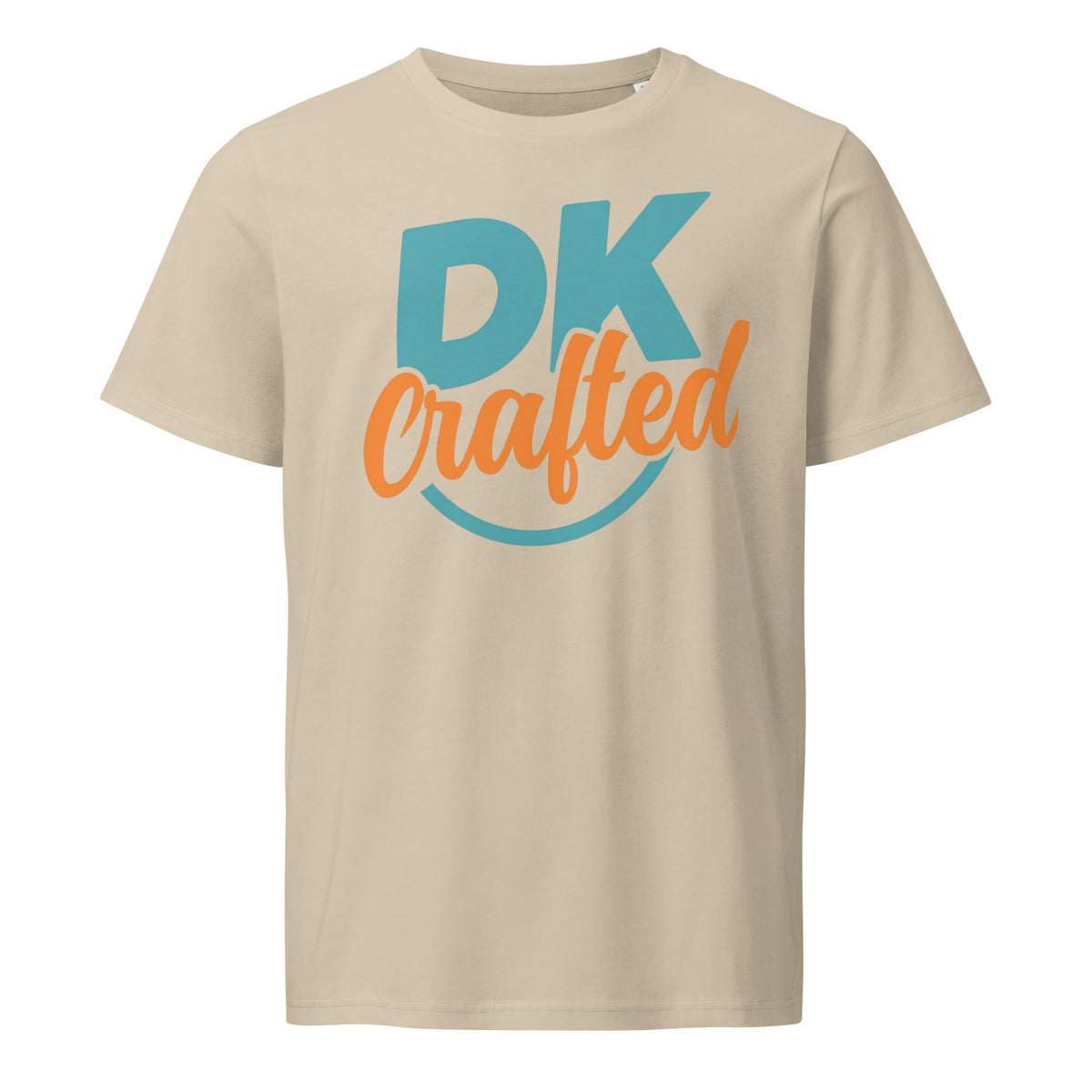 Unisex organic mid-light t-shirt, Desert Dust, front view