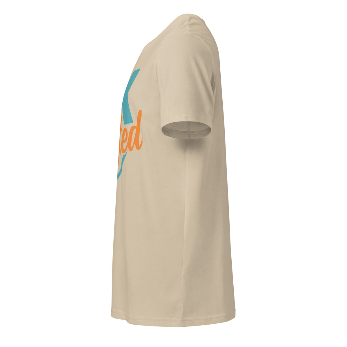 Unisex organic mid-light t-shirt, Desert Dust, left side view