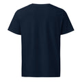 Unisex organic mid-light t-shirt, French Navy, back view