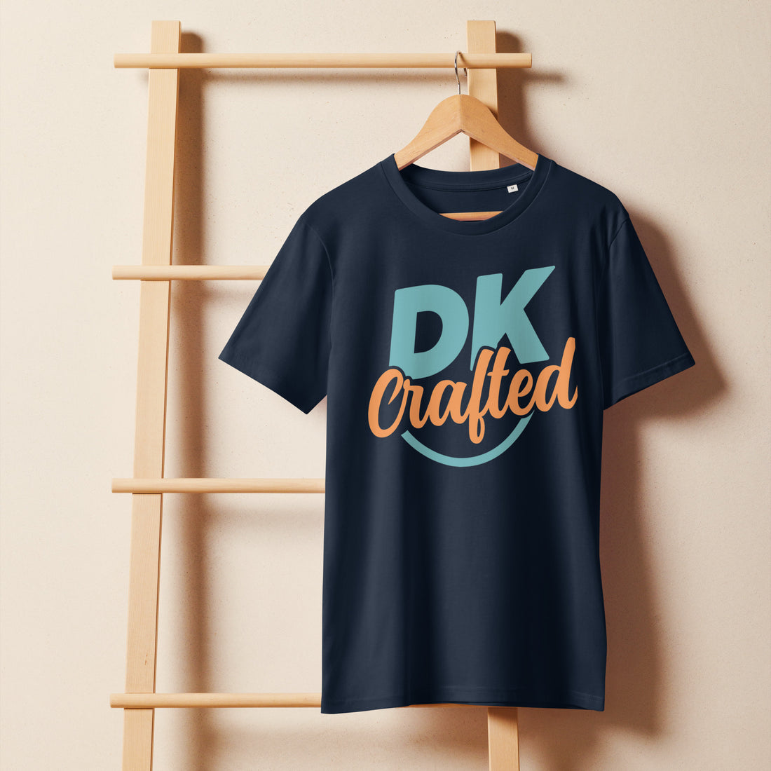 Unisex organic mid-light t-shirt, French Navy, front view