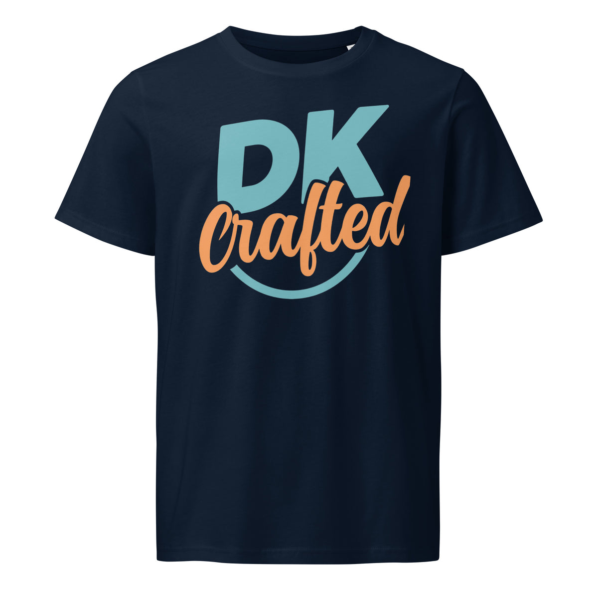 Unisex organic mid-light t-shirt, French Navy, front view